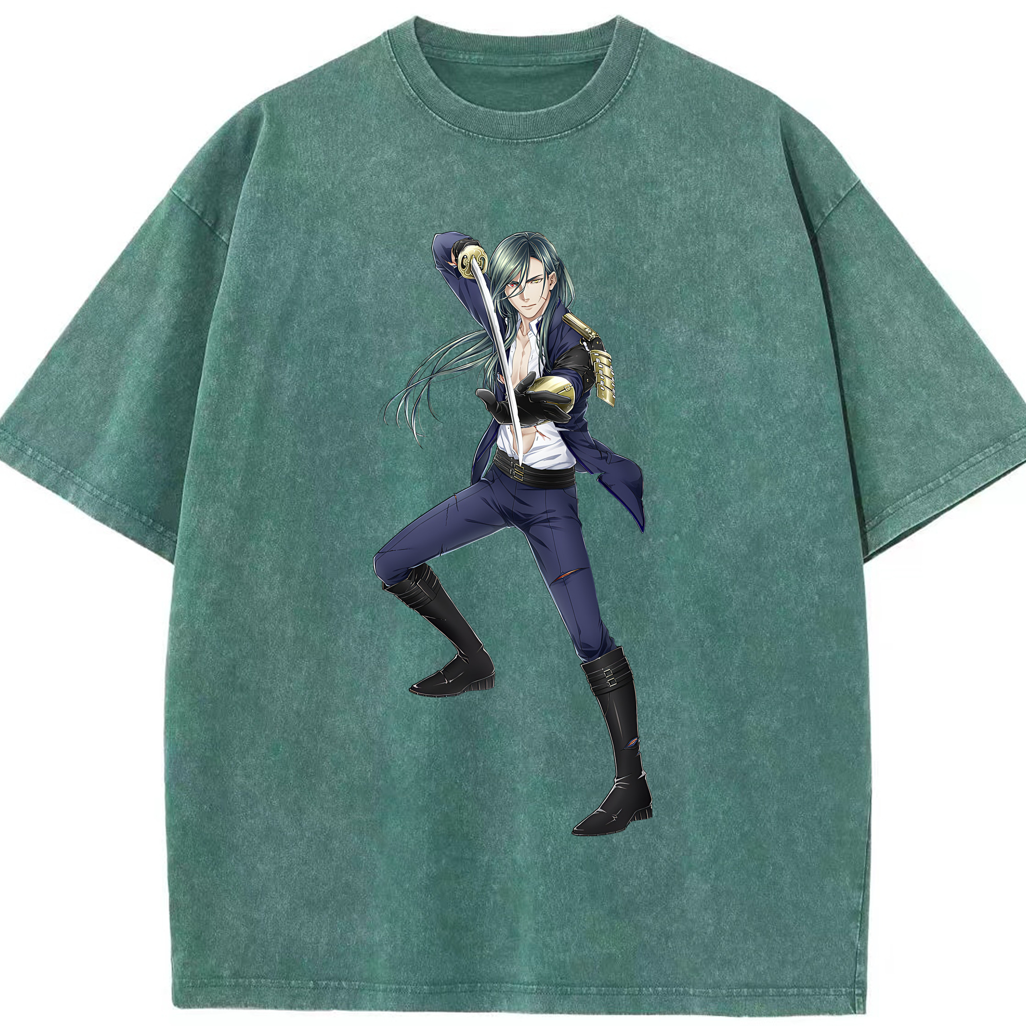 （画像用） 刀剣乱舞 Touken Ranbu 綿100% ヴィンテージ風 半袖Tシャツ（フロントプリント）